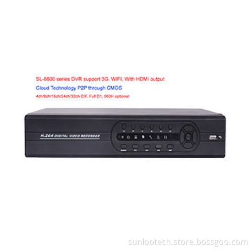 H.264 DVR, 16CH CIF recording, supports P2P function, with HDMI